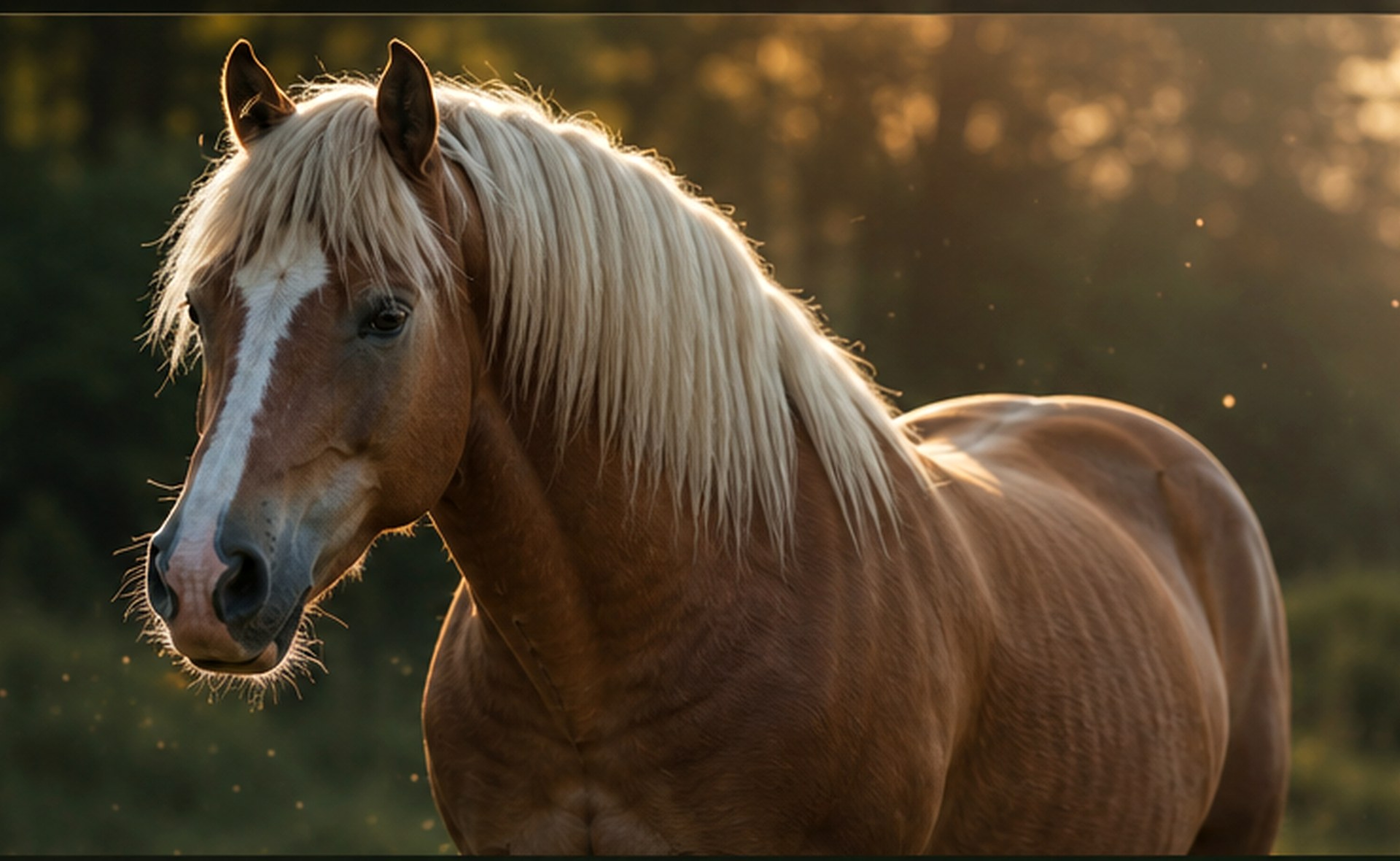 Pony im warmen Abendlicht